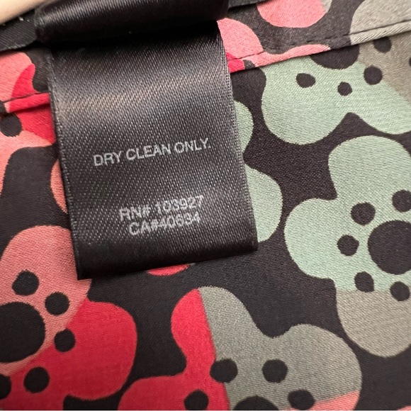 Marc Jacobs 100% silk floral checkered pleated skirt - Picture 6 of 7